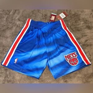 NWT - Mitchell & Ness Men’s Blue New Jersey Nets 1990/91 Vintage Shorts, Sz - M